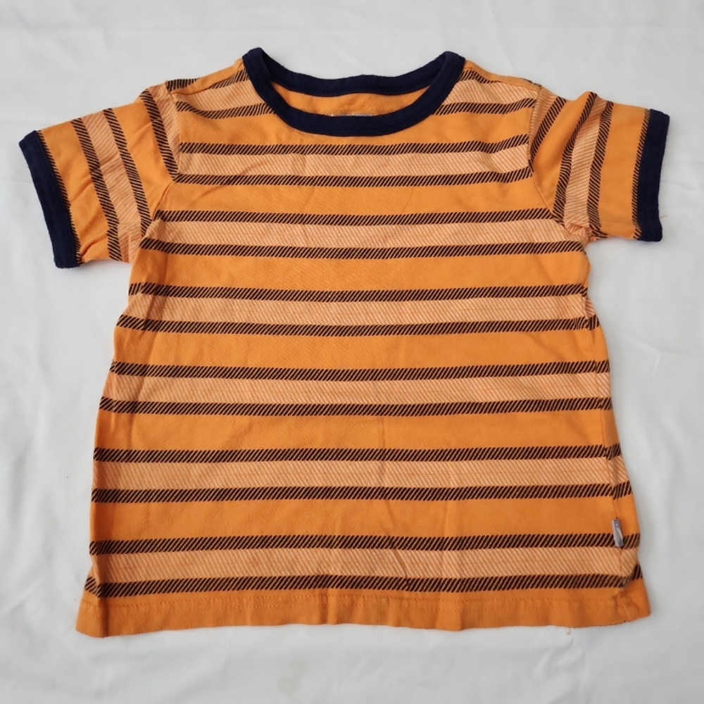 Lightning bug boys 4T orange striped shirt #ABD
